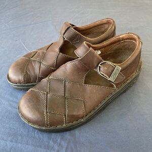 Zeeta Brown Leather Mary Jane Womens Size 37 Comfort Cottage Core US6.5